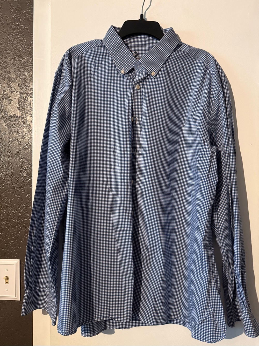 Jos. A. Bank Blue and White Gingham Button-Down Shirt